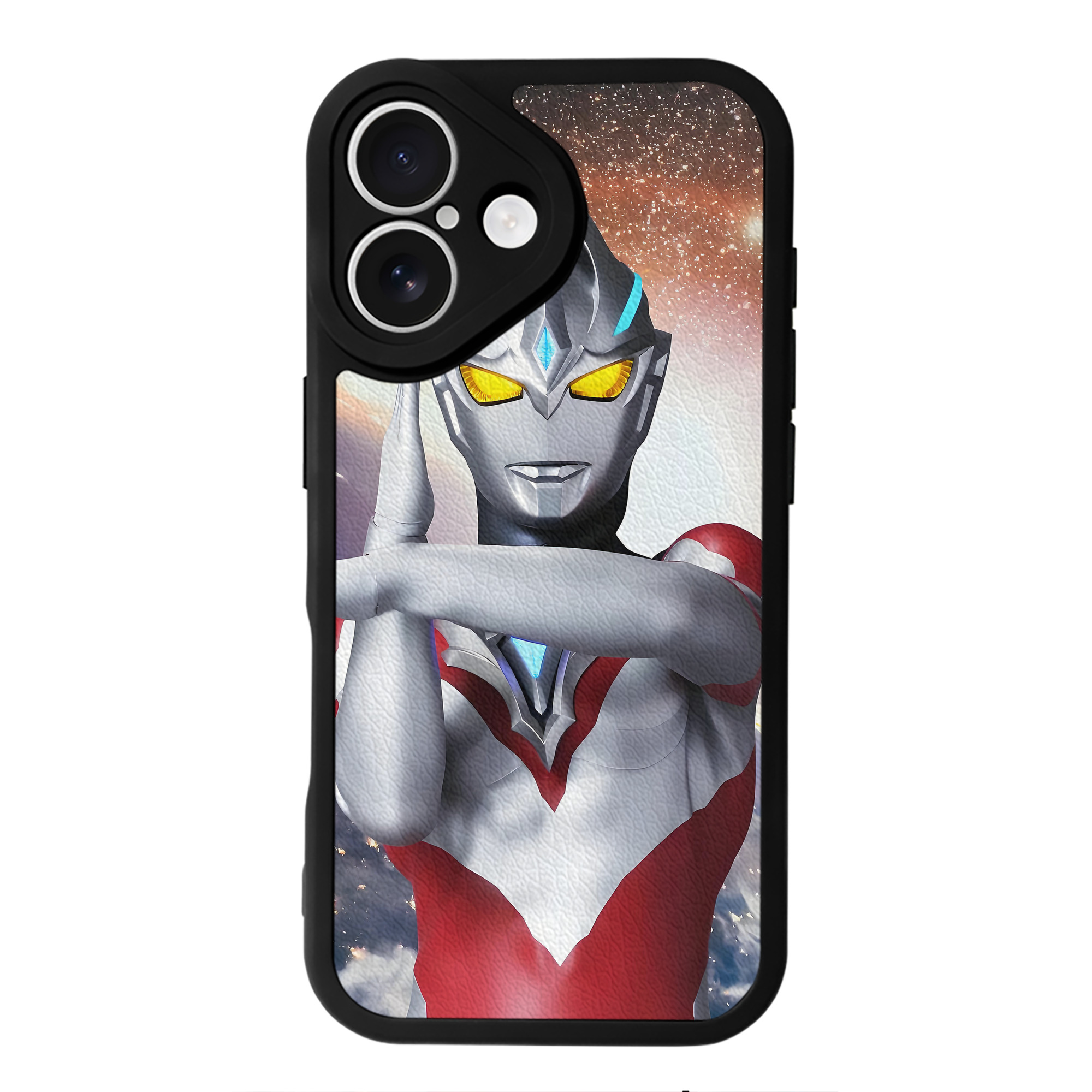 （画像用） ウルトラマン Ultraman 【iPhone 16シリーズ対応】シリコンスマホケース（レザー調） 材質：シリコン